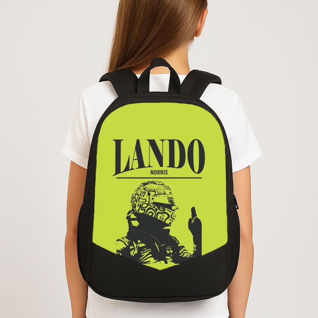 Lando Black And Green  School Bag