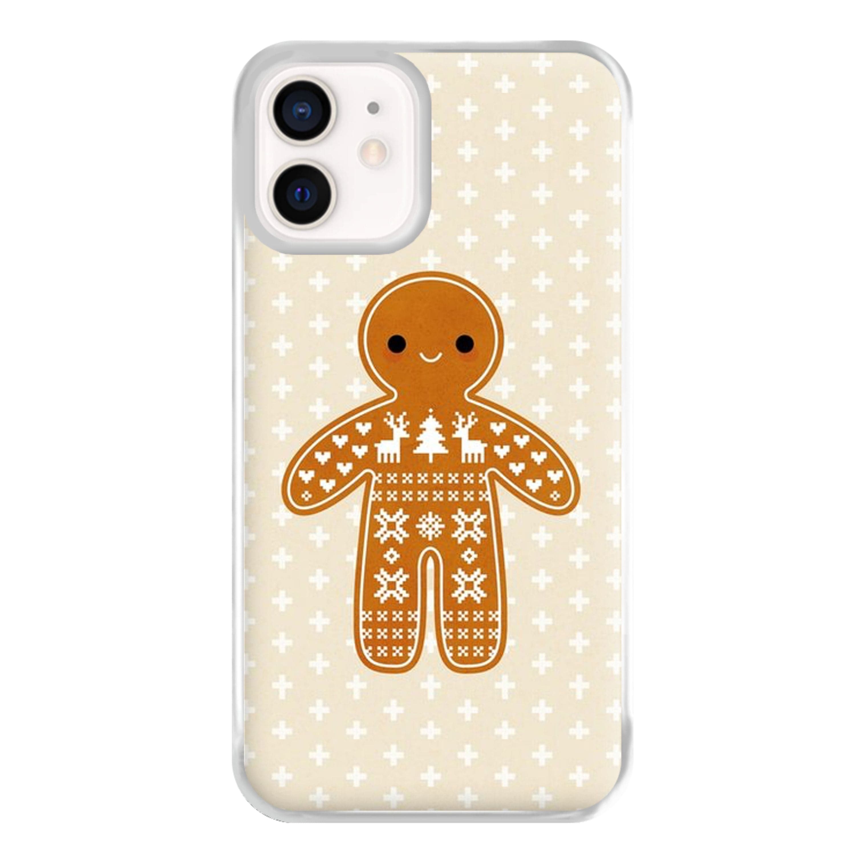 Christmas Jumper Pattern Gingerbread Man Phone Case