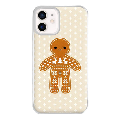 Christmas Jumper Pattern Gingerbread Man Phone Case