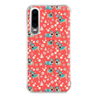 Christmas Pug Pattern Phone Case