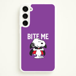 Bite Me Cartoon Beagle Galaxy S23 Case