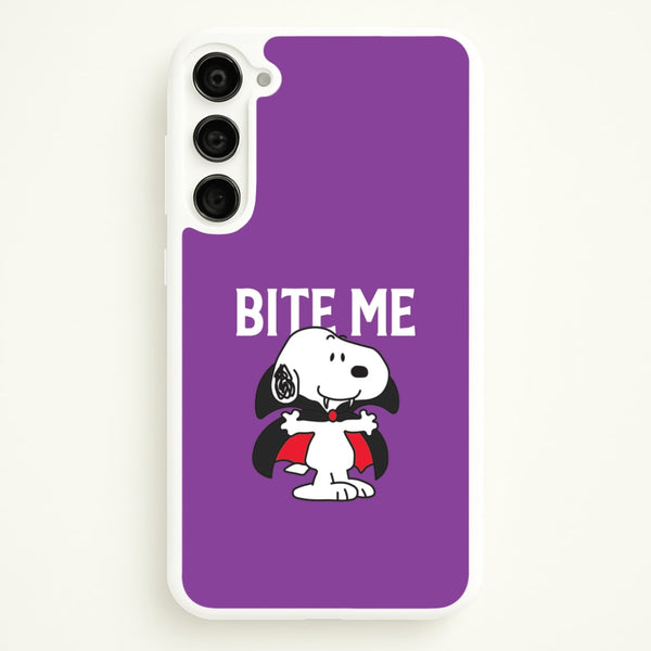 Bite Me Cartoon Beagle Galaxy S23 Case