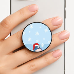 Cartoon Donkey Snowflakes Phone Grip