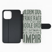 Cricket Wordscape Flip / Wallet Phone Case 2