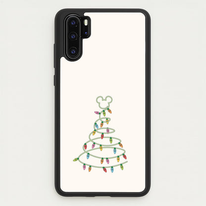 Cartoon Mouse Christmas Tree Lights Huawei P30 Pro Case