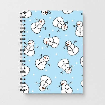 Cartoon Snowmen Pattern Notebook