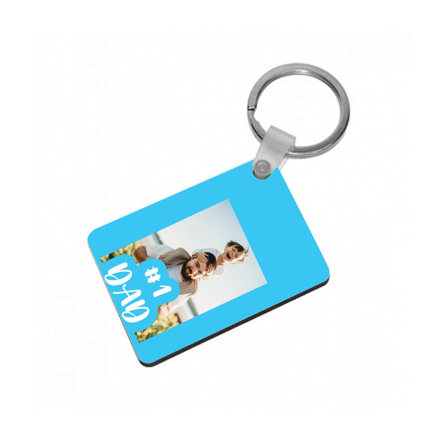 Hashtag 1 Dad - Personalised Father's Day Keyring