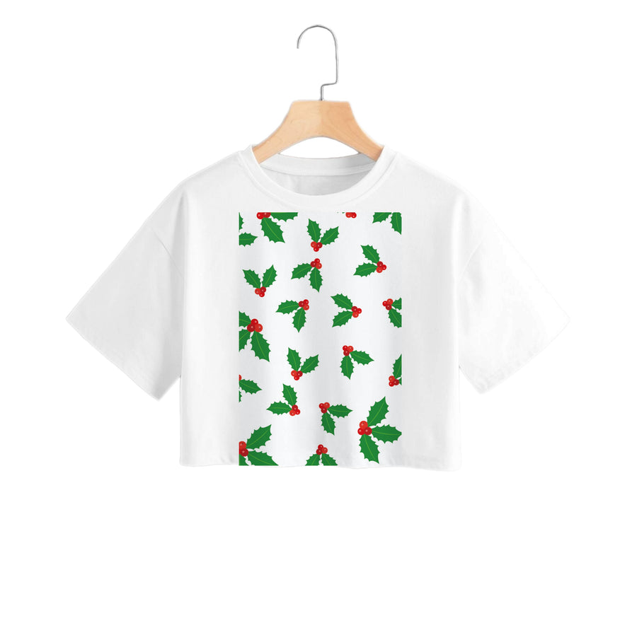 Holly - Christmas Patterns Crop Top