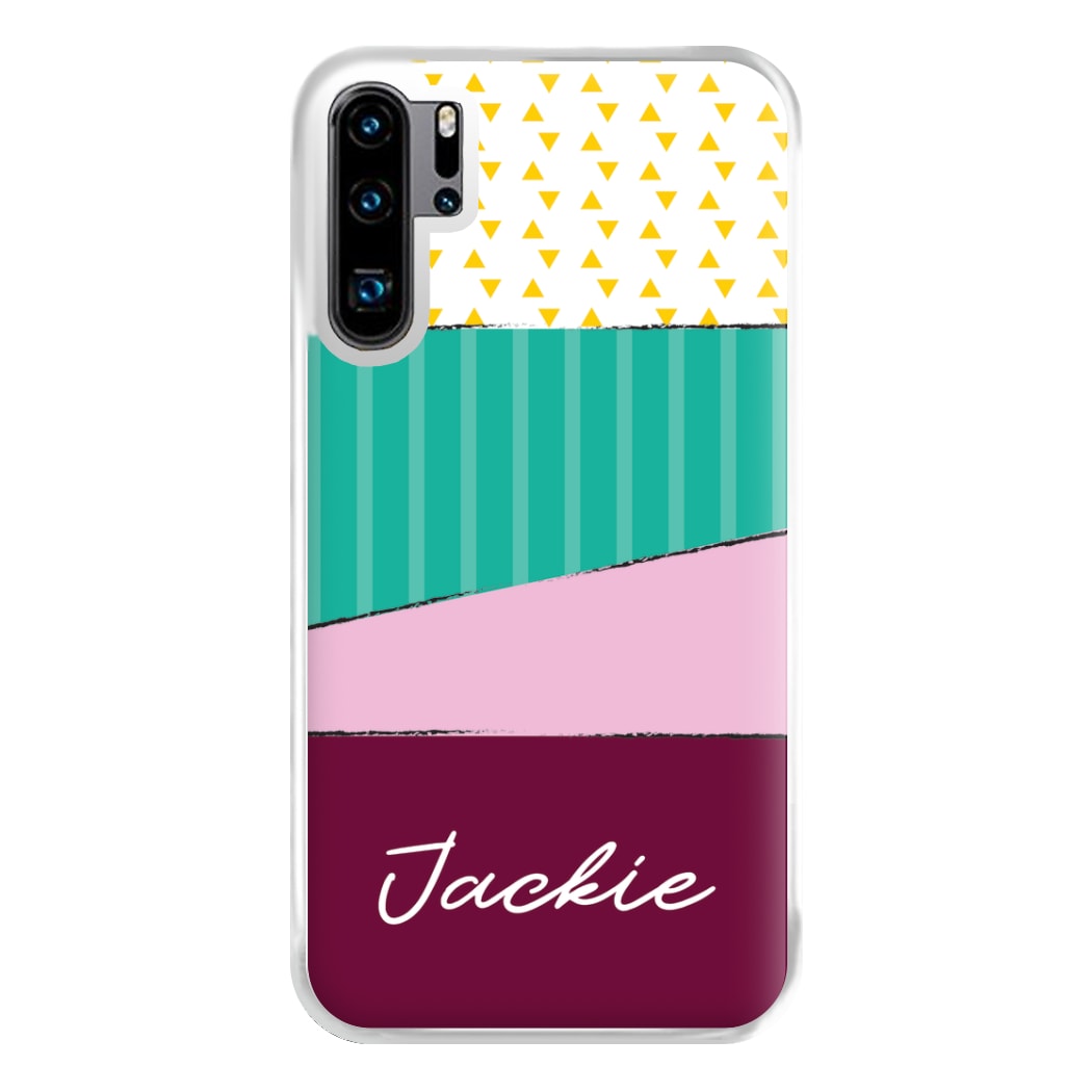 Geometric Patterns Personalised Name Huawei P30 Pro Case