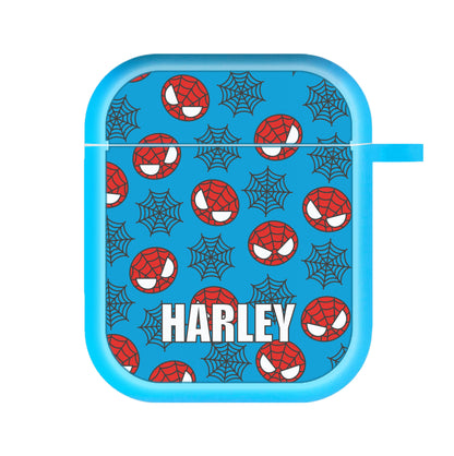 Spiderman And Webs - Personalised Superhero Comic AirPods Case