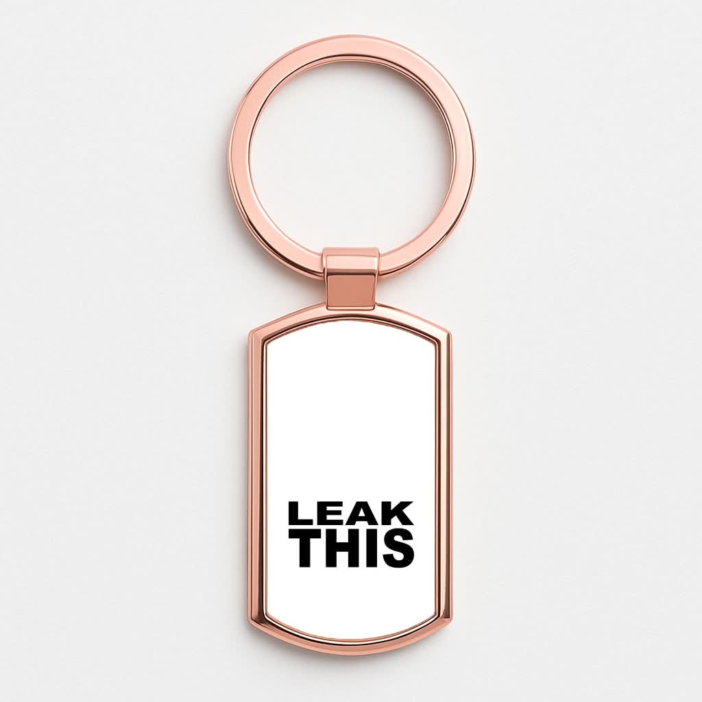 Leak This Rose Gold Keyring