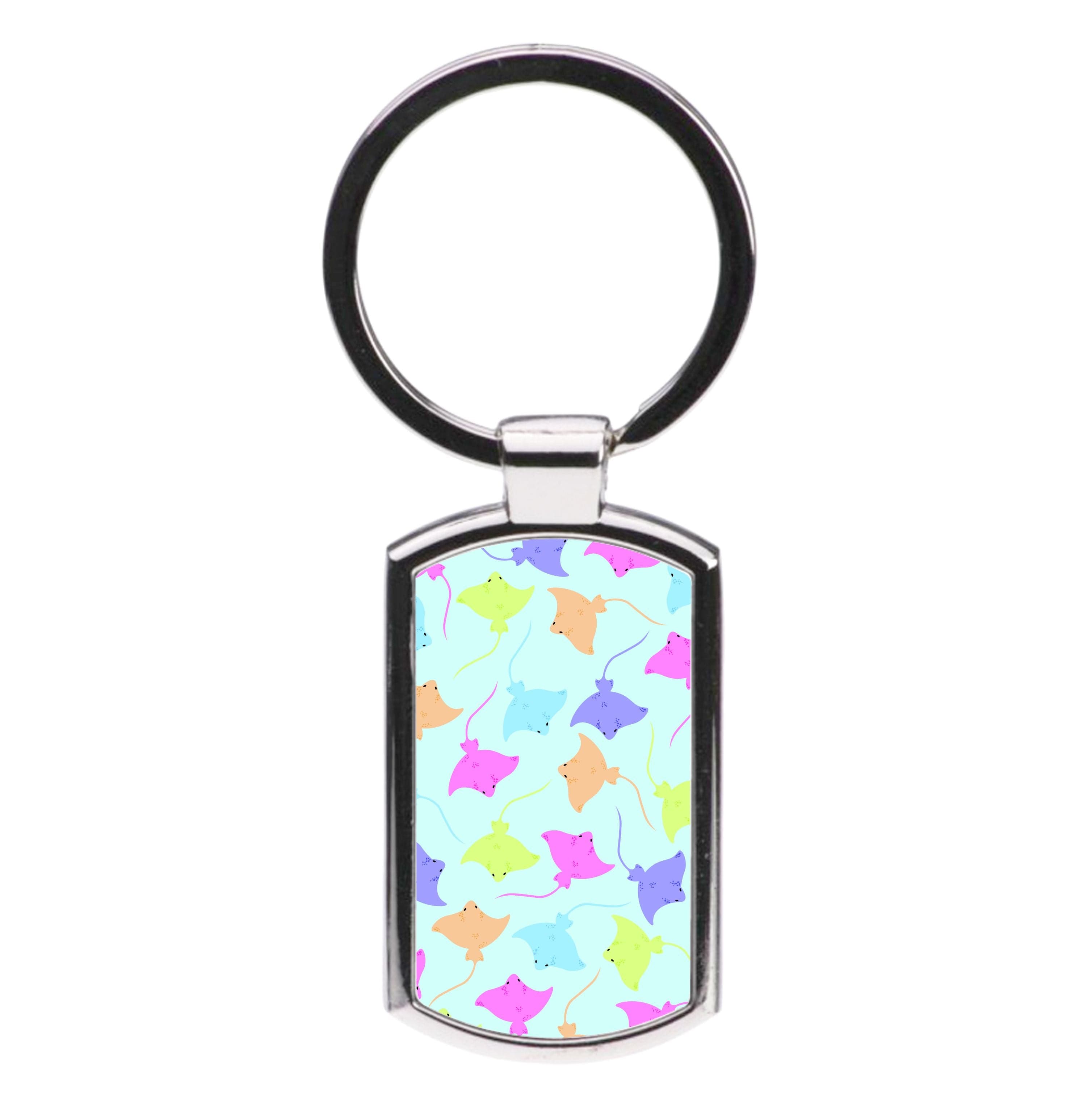 Multi Coloured Sting Ray Pattern - Sealife Luxury Keyring