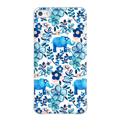 Elephant and Floral Pattern Phone Case