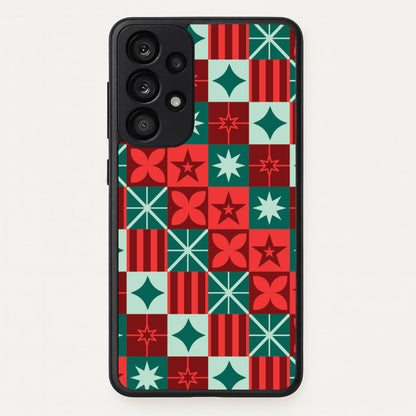 Geometric Square Christmas Pattern Galaxy A53 Case