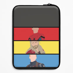 Superhero Team Red, Yellow And Blue Universal Laptop Sleeve