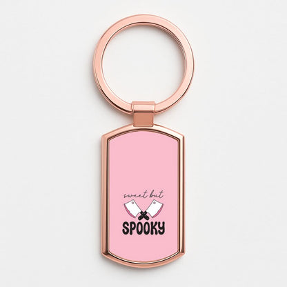 Sweet But Spooky Rose Gold Keyring