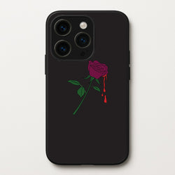 Dark Pink Rose iPhone 15 Pro Case
