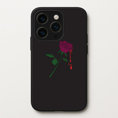 Dark Pink Rose iPhone 14 Pro Case