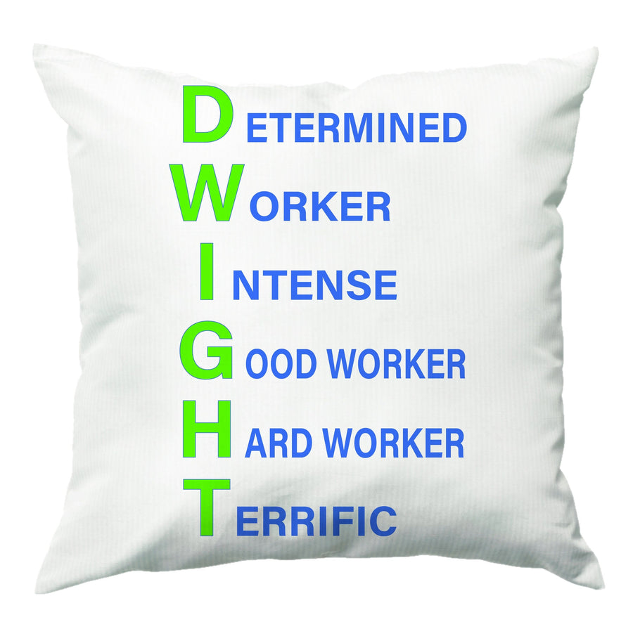 Dwight Abbreviation - The Office Cushion