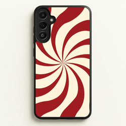 Peppermint Swirl Pattern Galaxy A36 Case