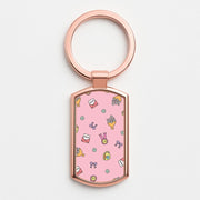 Mum Doodles Pattern Luxury Keyring 4