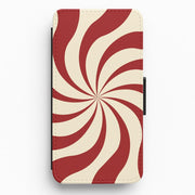 Peppermint Swirl Pattern Flip / Wallet Phone Case 1
