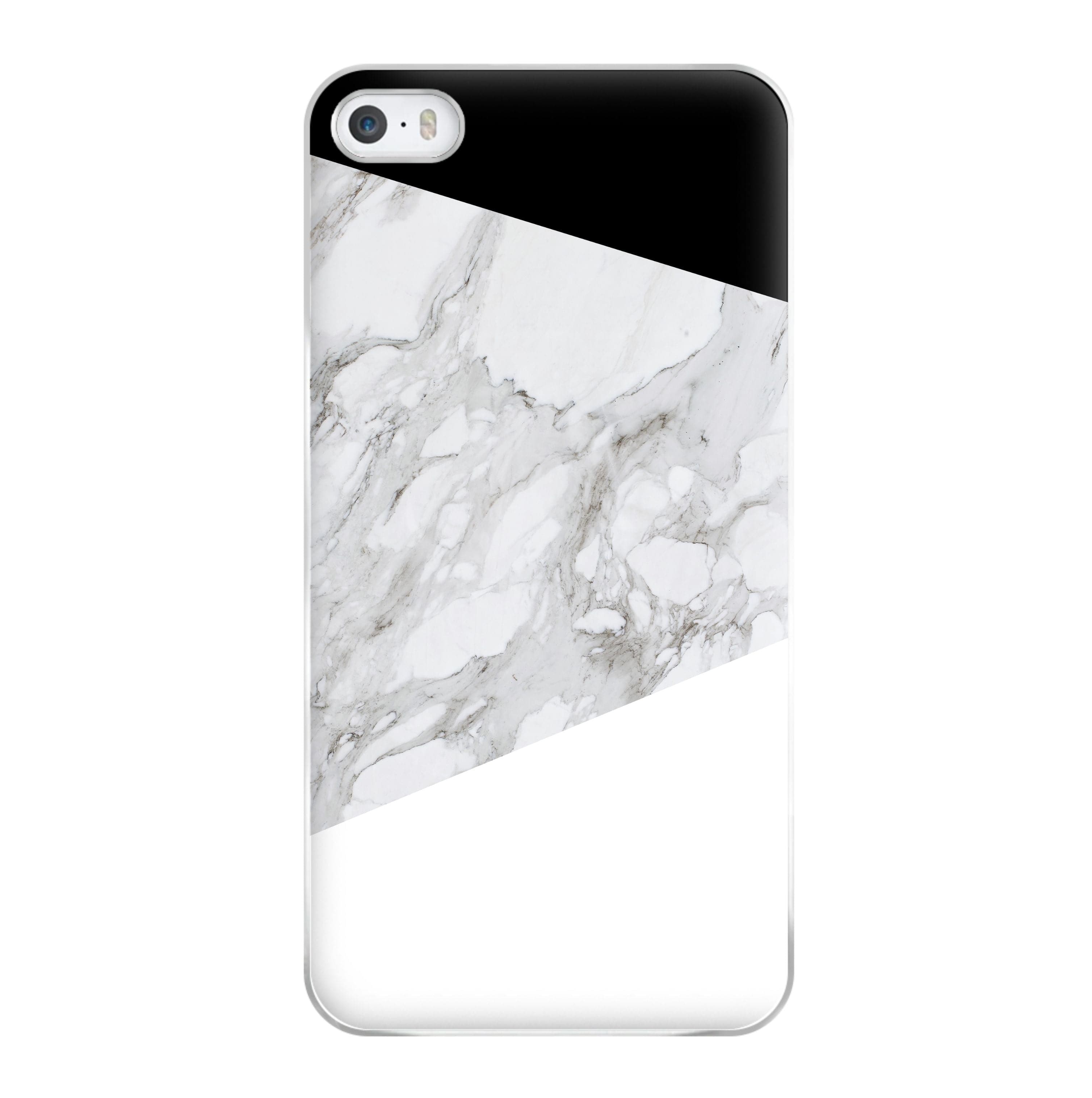 White, Black and Marble Pattern Phone Case