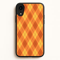 Orange Argyle Pattern iPhone XR Case