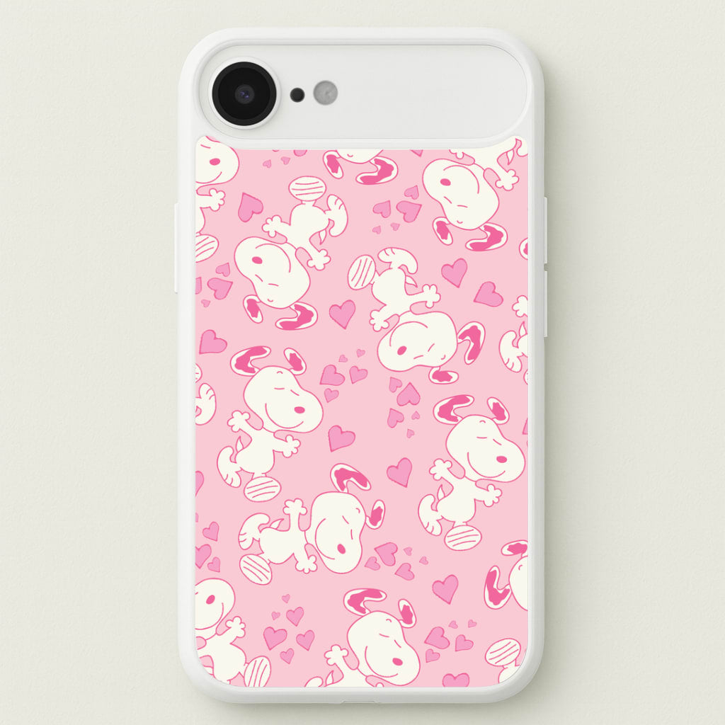 Cartoon Beagle Valentine Hearts Pattern iPhone 17 Air Case