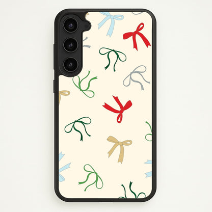 Coquette Christmas Bows Pattern Galaxy S23 Case