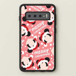 Merry Christmas Cartoon Mouse Pattern Galaxy S10 Case