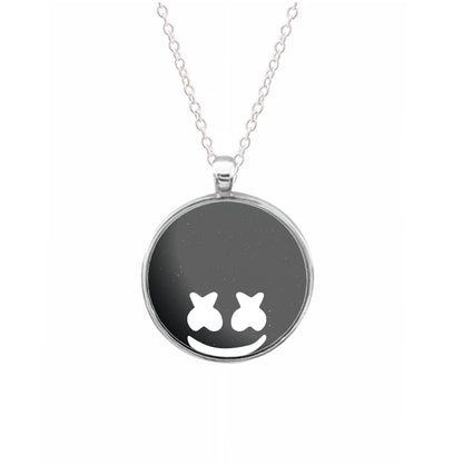 Black And White Helmet In Space  Necklace