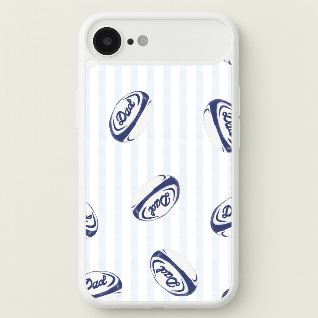 Dad Rugby Ball Pattern iPhone 17 Air Case