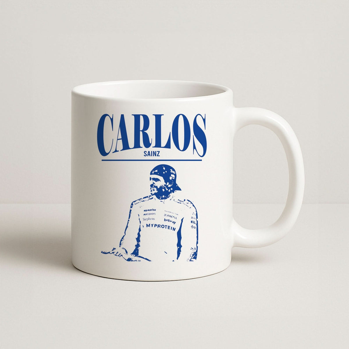 Carlos White And Blue Mug