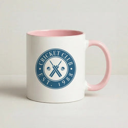 Cricket Badge Pink Tea Mug