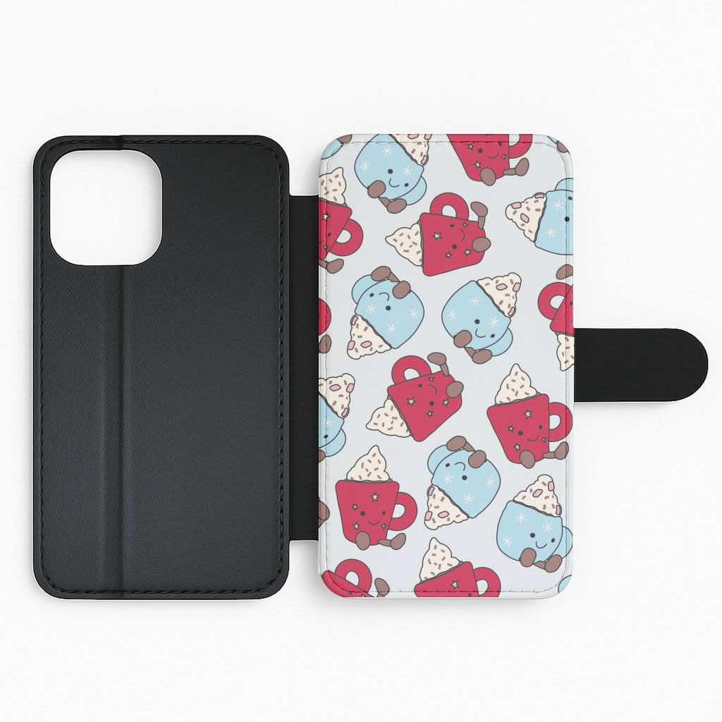 Christmas Drinks Plushies Pattern Flip Phone Case