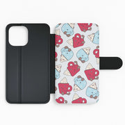 Christmas Drinks Plushies Pattern Flip / Wallet Phone Case 2