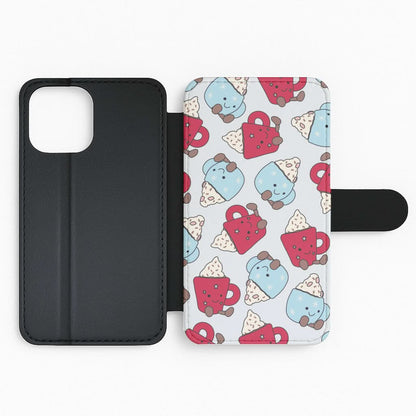 Christmas Drinks Plushies Pattern Flip Phone Case