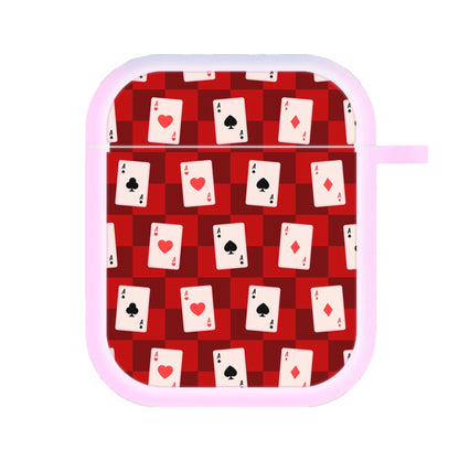 Card Deck Checkered Pattern  AirPods Case