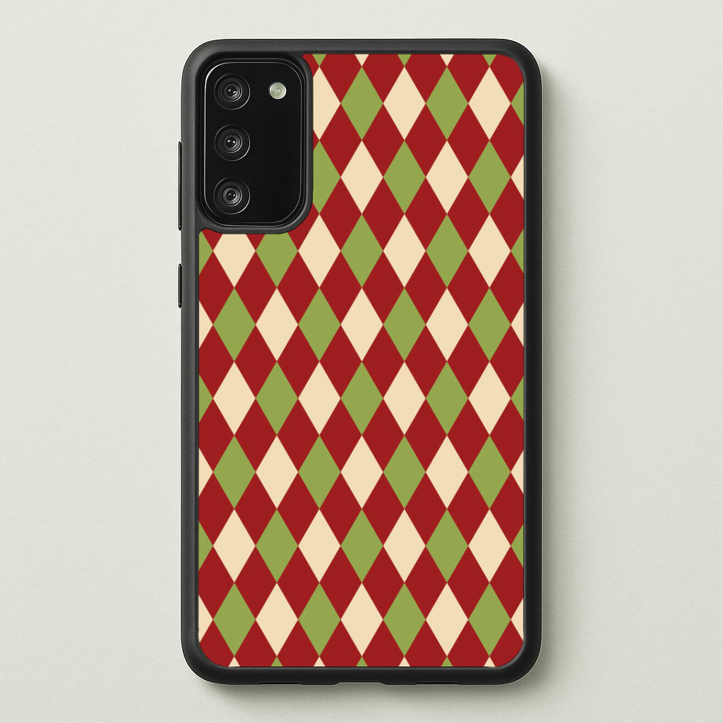Red And Green Argyle Christmas Pattern Galaxy A41 Case