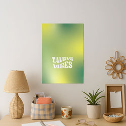Taurus Vibes Gradient Zodiac Art Print