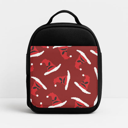 Sorting Christmas Hat Pattern Insulated Lunch Bag