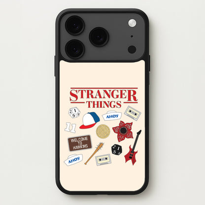 Stranger Things Cartoon Icons iPhone 17 Pro Max Case