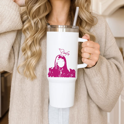 Pink Gaga Silhouette  Tumbler