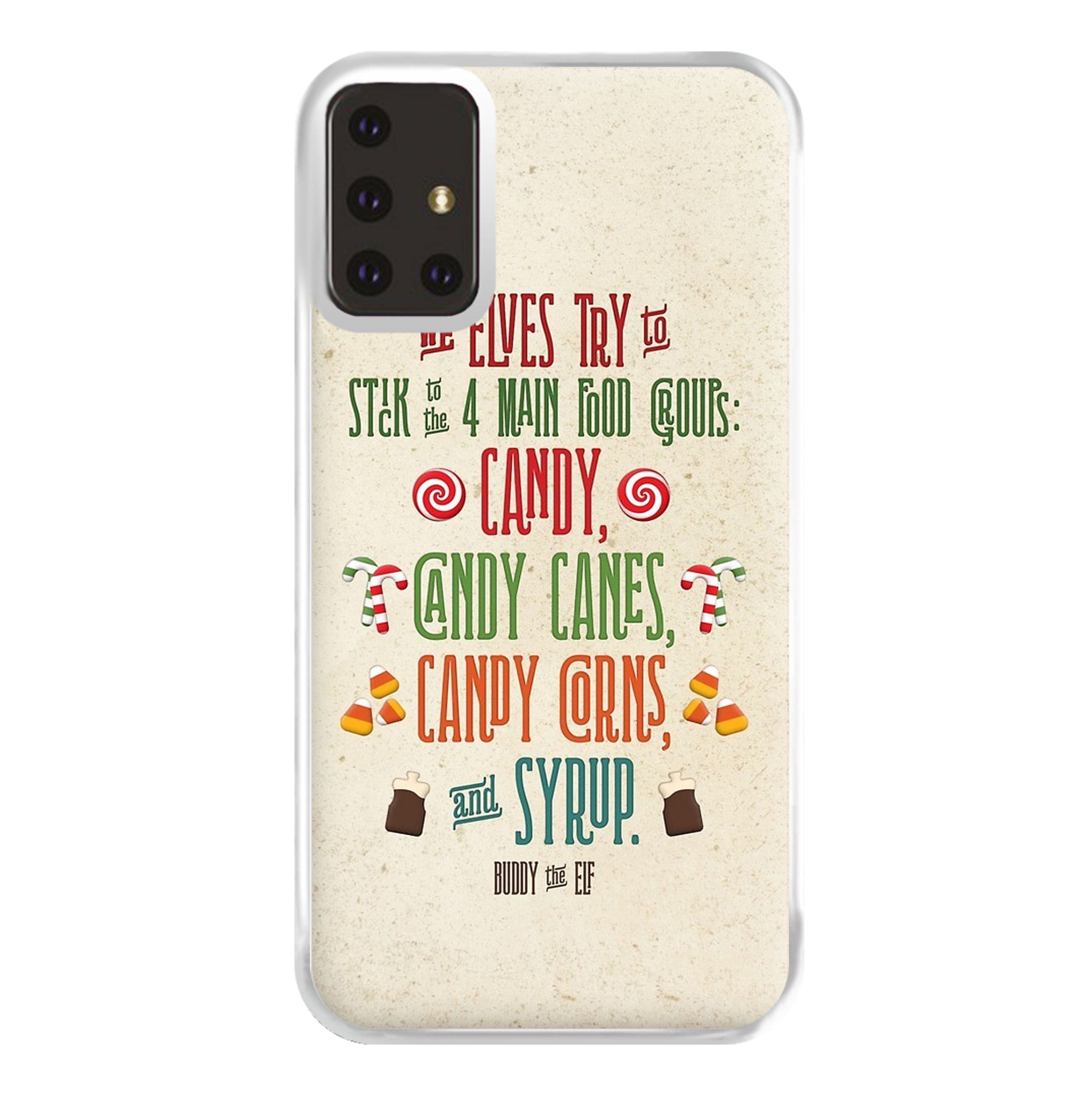 The Four Main Food Groups - Elf Phone Case