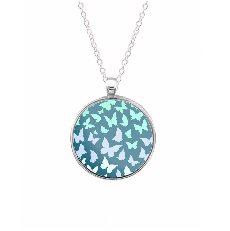 Blue Gradient Butterfly - Butterfly Patterns Necklace
