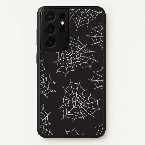 Spiderweb Hearts Pattern Galaxy S21 Ultra Case