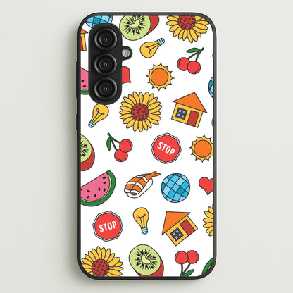 Harry Stickers Pattern Galaxy S23FE Case