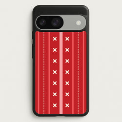 Stripes And Stitches Red Christmas Pattern Google Pixel 9 / 9 Pro Case