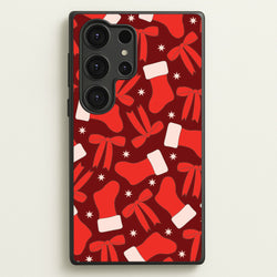 Stockings And Bows Pattern Galaxy S25 Ultra Case